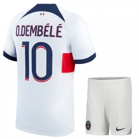 Levné Paris Saint-Germain Dembele 10 Dětské Venkovní Fotbalové dresy 2023-24 Krátký Rukáv
